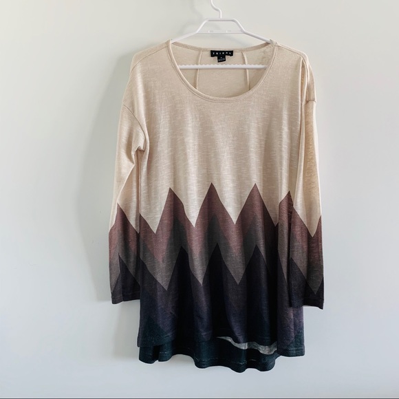 Tribal Ombré Long Sleeve Shirt